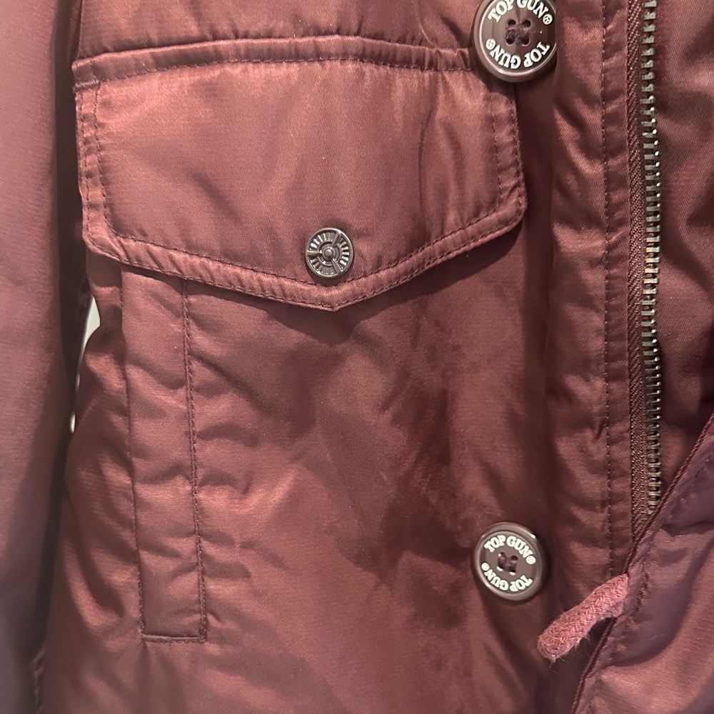 Women's Maroon Insulated Ski Jacket - Picture 3 of 16